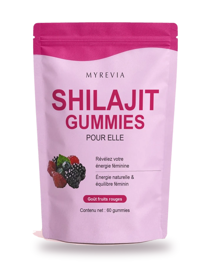 Sachet MYREVIA Gummies, goût fruits rouges